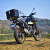 Auto Engina 42L Black Aluminium Top Box with inner bag and backrest for Royal Enfield Himalayan 450