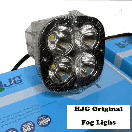 HJG ORIGINAL LED Foglight H4 50W For All Motorcycles (Low and High Beam Bulbs (White) AC/DC 50Watt 3 Side Chip) - Type H4