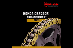 Honda CBR 250 Rolon Brass Chain & Sprocket Kit
