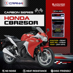 CRANK1 CFB241 carbon front brake pads for Honda CBR250R 2011-2014