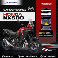 CRANK1 CFB041 carbon rear brake pads for Honda NX500 2023 onwards
