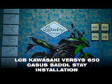 Legundary Custom Casus Saddle Stay for Kawasaki Versys 650 Black Mild Steel Pannier Support