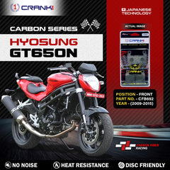 CRANK1 CFB692 carbon front brake pads for Hyosung GT650N 2009-2015