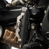 Auto Engina Master Cylinder Guard for Royal Enfield Himalayan 450 in textured matte black with stainless steel detailing