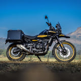 Auto Engina Master Cylinder Guard for Royal Enfield Himalayan 450 in textured matte black with stainless steel detailing
