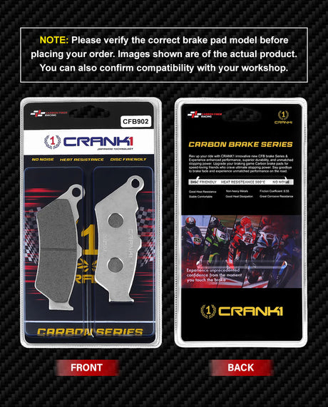CRANK1 Carbon Front Brake Pads for Royal Enfield Interceptor 650 CFB902