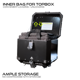 Auto Engina black 42L inner bag for aluminium motorcycle top box made from durable 900D PU-coated fabric