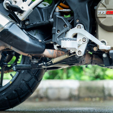 Auto Engina Centre Stand for TVS Apache RTX 300 Heavy Duty Mild Steel Motorcycle Stand Black