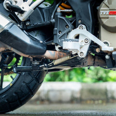 Auto Engina Centre Stand for TVS Apache RTX 300 Heavy Duty Mild Steel Motorcycle Stand Black