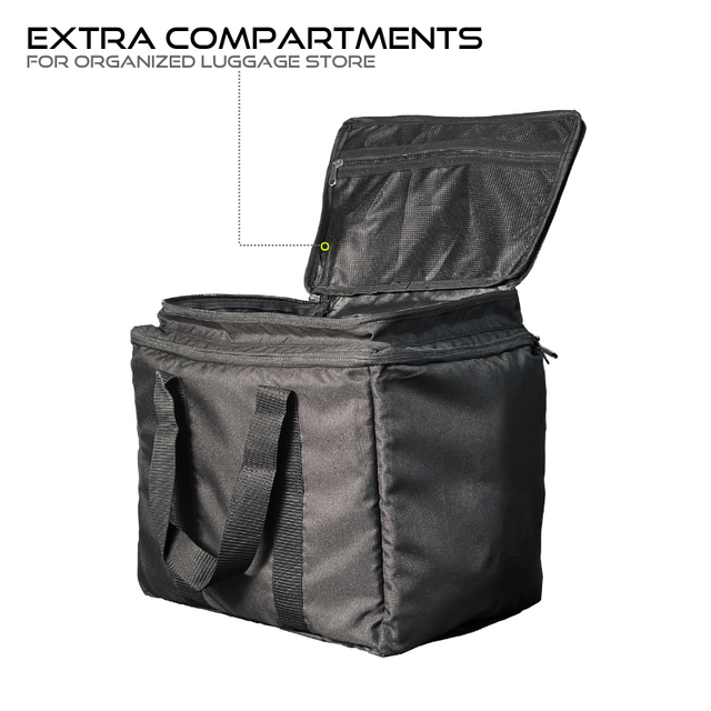Auto Engina black 42L inner bag for aluminium motorcycle top box made from durable 900D PU-coated fabric