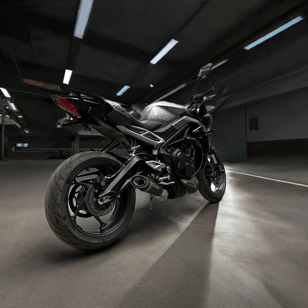 Outlaw 2.0 stainless steel full system exhaust for Triumph Street Triple 765 2023 2024 2025