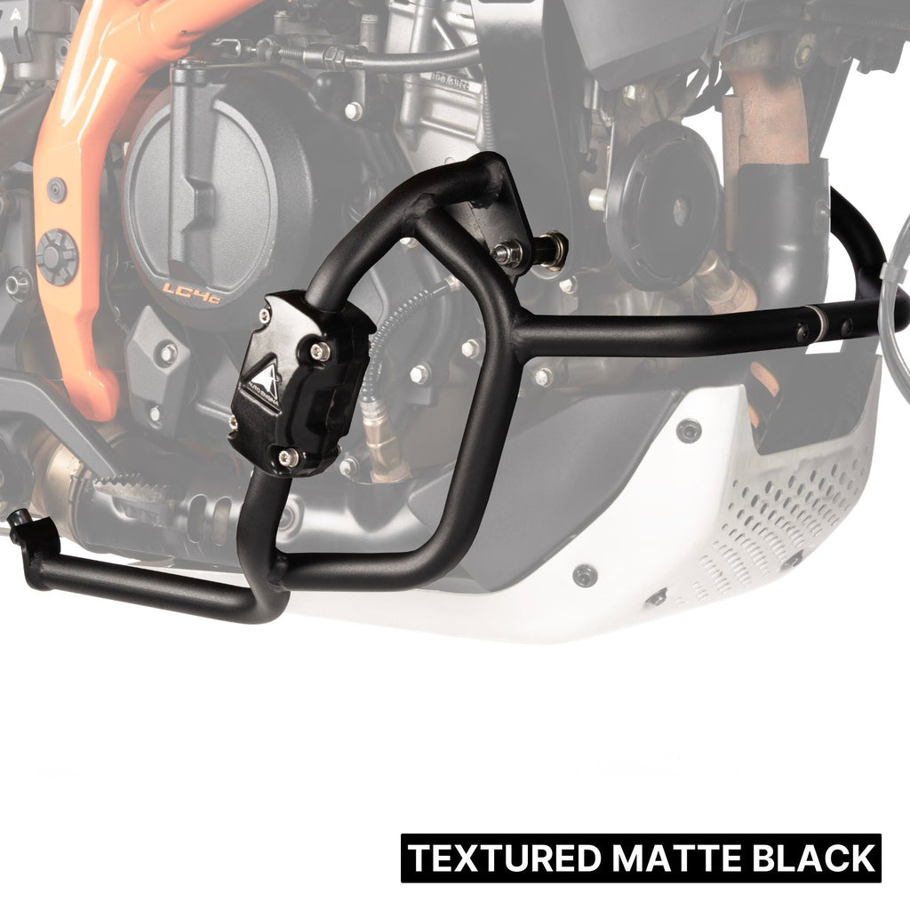 Auto Engina Engine Guard for 2026 KTM 390 Enduro R with 22mm Mild Steel Tubes and Integrated Nylon Sliders