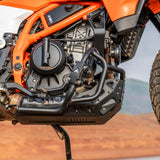 Auto Engina Engine Guard for 2026 KTM 390 Enduro R with 22mm Mild Steel Tubes and Integrated Nylon Sliders