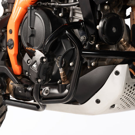Auto Engina Engine Guard for 2026 KTM 390 Enduro R with 22mm Mild Steel Tubes and Integrated Nylon Sliders