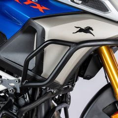 Auto Engina Crash Guard for TVS Apache RTX 300 Tank and Engine Guard with Polyamide Sliders Textured Black