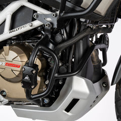 Auto Engina Crash Guard for TVS Apache RTX 300 Tank and Engine Guard with Polyamide Sliders Textured Black