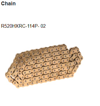 Brass Chain and Sprocket Kit HXRC 238 for Kawasaki Ninja 650R Z650 Versys 650 15T 46T 114 Links