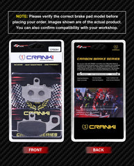 CRANK1 CFB291 carbon rear brake pads for Kawasaki ER6n 2012 motorcycle