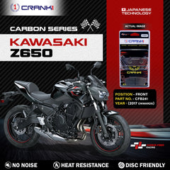 CRANK1 CFB241 carbon front brake pads for Kawasaki Z650 2017 onwards