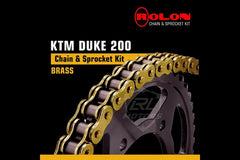 KTM DUKE 200 (2014 Onwards) / RC200 Rolon Brass Chain Sprocket Kit