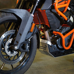 Hyperrider Radiator Guard for KTM Adventure 250 390 390 S 390 X Black Orange