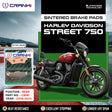 CRANK1 CB181 Sintered Rear Brake Pads for Harley Davidson Street 750 (2016-2021) | LEGUNDARY Custom