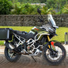Auto Engina Crash Guard for TVS Apache RTX 300 Tank and Engine Guard with Polyamide Sliders Gloss White