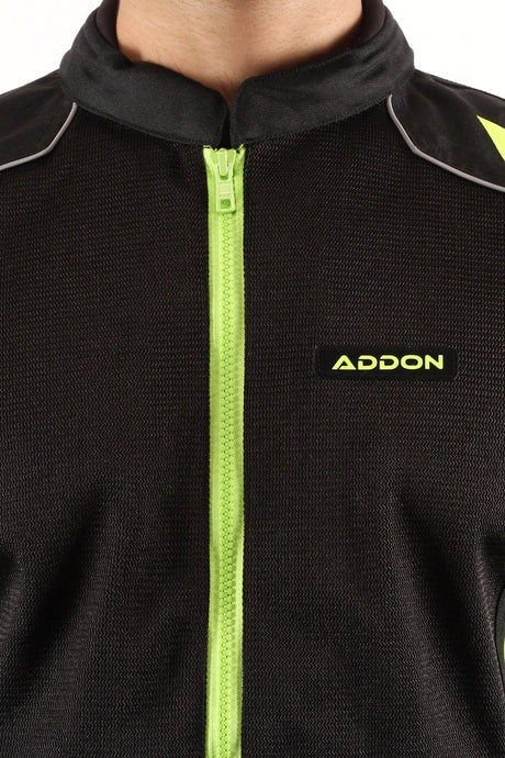 Lone Ranger Women Addon Pro Black Neon Green Level 2 Armored Motorcycle Riding Jacket