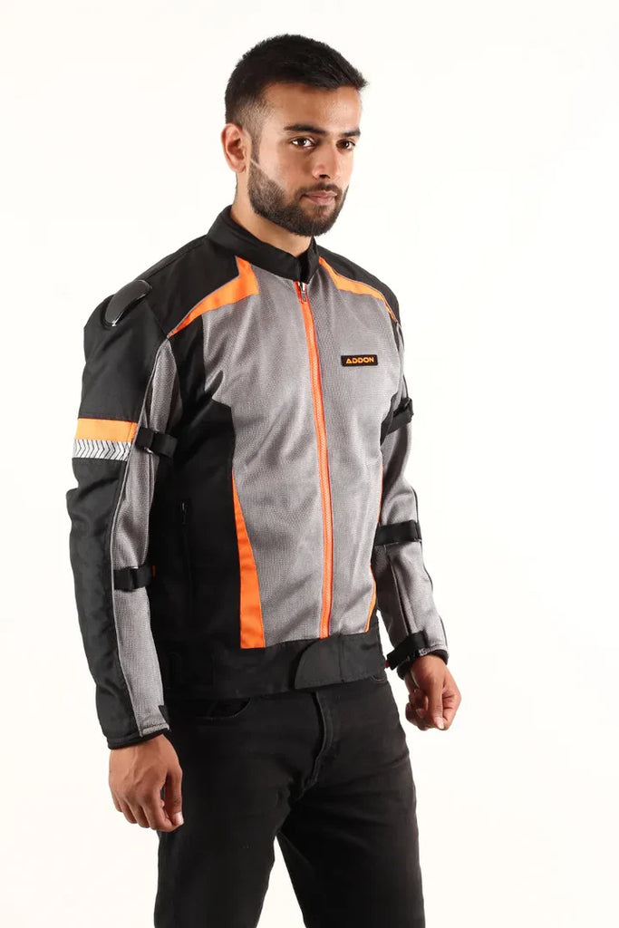 Lone Ranger Addon Pro Max black orange riding jacket

