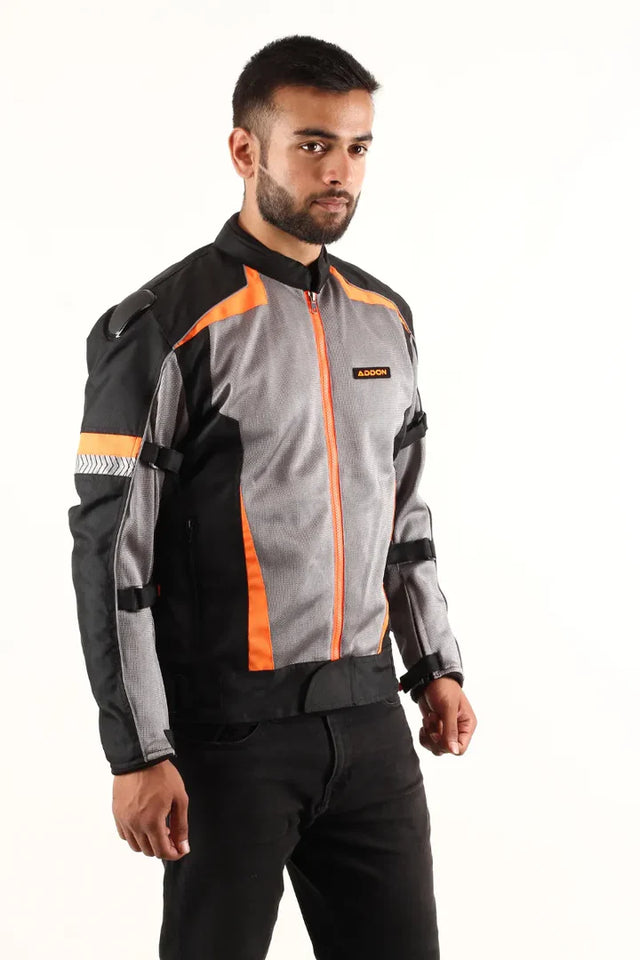 Lone Ranger Addon Pro Max black orange riding jacket
