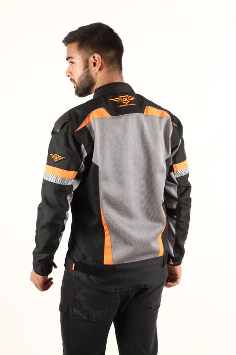 Lone Ranger Addon Pro Max black orange riding jacket
