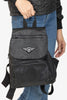 Lone Ranger Noir Women Faux Leather Stylish Backpack