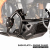 Auto Engina Bash Plate and Engine Guard Combo for 2026 KTM 390 Enduro R in Texture Black and Gloss Black with complete engine and underbody protection