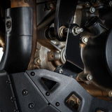 Auto Engina Bash Plate and Engine Guard Combo for 2026 KTM 390 Enduro R in Texture Black and Gloss Black with complete engine and underbody protection