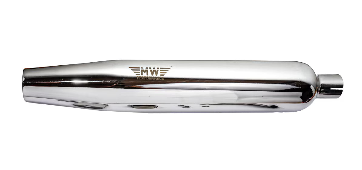 Motowings Magnetor steel polish exhaust Royal Enfield Meteor 350 Classic 350 Reborn J platform slip on exhaust