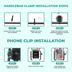 Simtac MHC3-PRO Super Grip motorcycle mobile holder with QC 3.0 USB-A charger