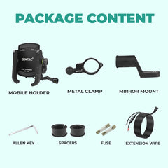 Simtac MHC3-PRO Super Grip motorcycle mobile holder with QC 3.0 USB-A charger
