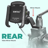 Simtac MHC3-PRO Super Grip motorcycle mobile holder with QC 3.0 USB-A charger