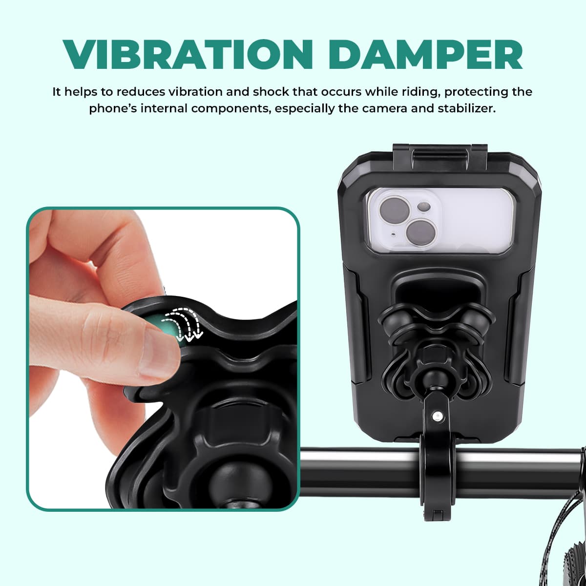 Simtac MHWP-PRO Splash Guard X waterproof motorcycle mobile holder