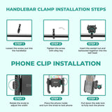 Simtac JQL1-PRO Quick Lock Jaw Grip motorcycle mobile holder