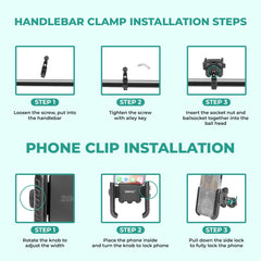 Simtac JQL1-PRO Quick Lock Jaw Grip motorcycle mobile holder