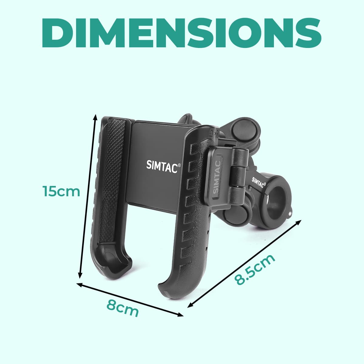 Simtac JQL1-PRO Quick Lock Jaw Grip motorcycle mobile holder