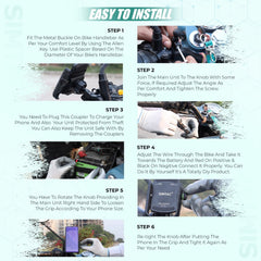 Simtac MHC3 Super Grip motorcycle mobile holder with QC 3.0 charger