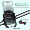 Simtac MHC3 Super Grip motorcycle mobile holder with QC 3.0 charger