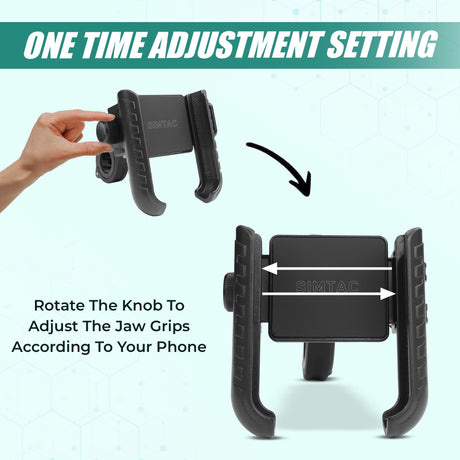Simtac JQL1 Quick Lock Jaw Grip Mobile Holder for Bike Motorcycle Phone Mount