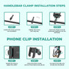 Simtac JQL1 Quick Lock Jaw Grip Mobile Holder for Bike Motorcycle Phone Mount