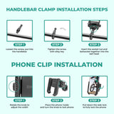 Simtac JQL1 Quick Lock Jaw Grip Mobile Holder for Bike Motorcycle Phone Mount