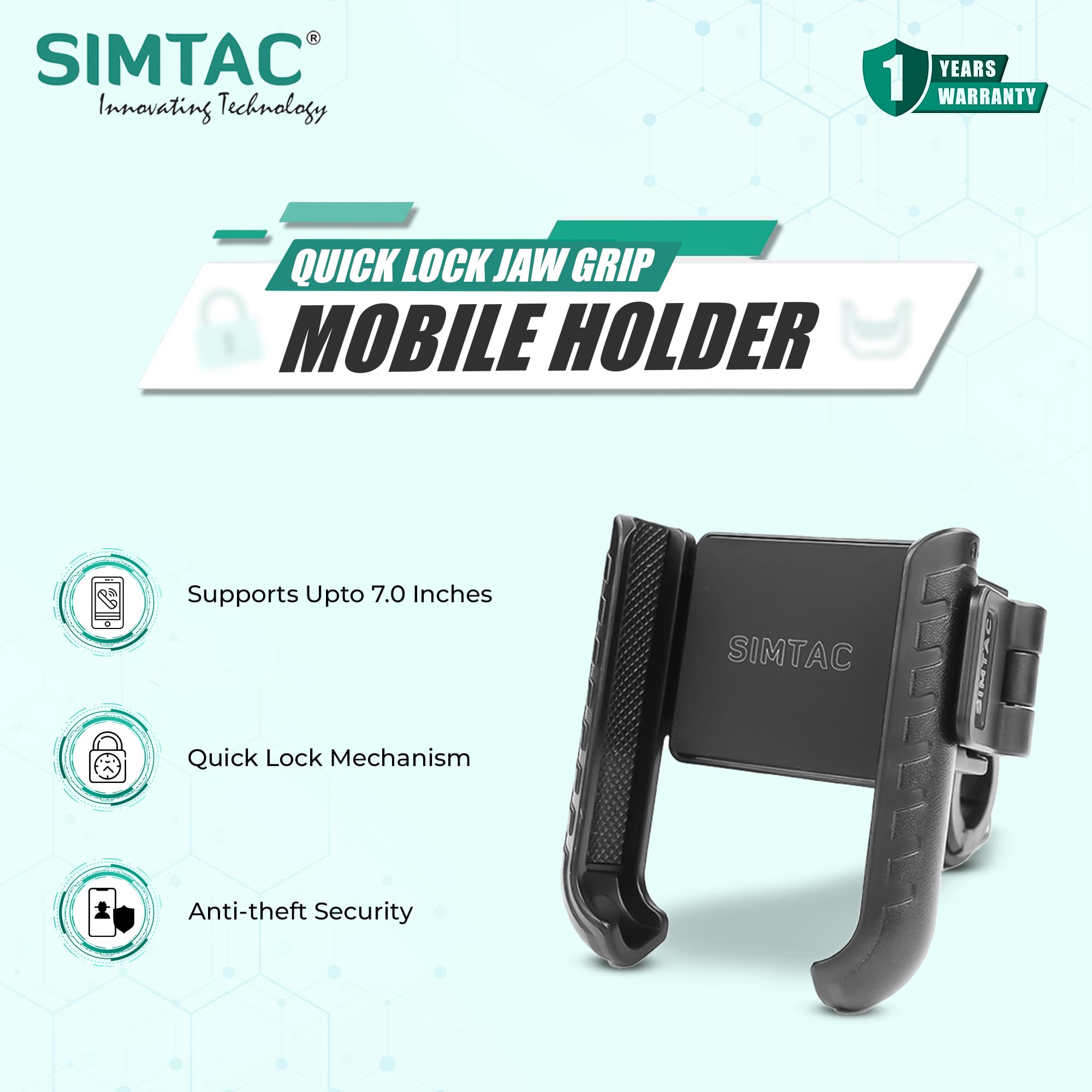 Simtac MH02 spider grip bike mobile holder