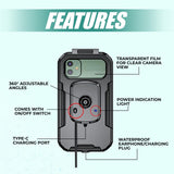 Simtac MHWPWC-15C waterproof wireless charging bike mobile holder