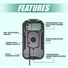 Simtac MHWPWC-15C waterproof wireless charging bike mobile holder